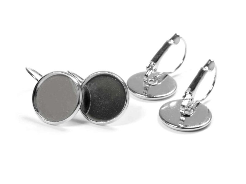 Brisuren für 14 mm Cabochons aus 304 Edelstahl 6 Stück
