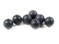 Acrylperlen gefrostet in schwarz 14 mm 10 Stück