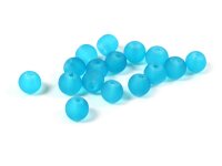 Glasperlen gefrostet in aquamarine 6 mm 40 Stück