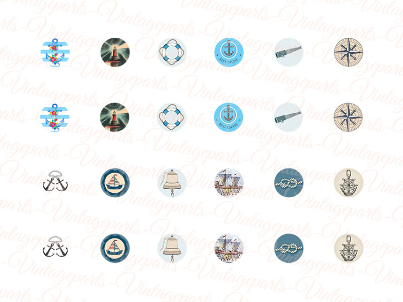 Motivbogen "Nautic" für 10mm Cabochons