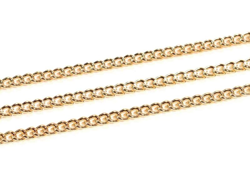 einfach gedrehte Gliederkette in lightgoldfarben 4 x 3 mm 2 m