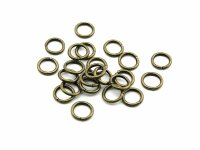 50 Biegeringe in antik Bronze, 8 mm