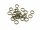 50 Biegeringe in antik Bronze, 8 mm