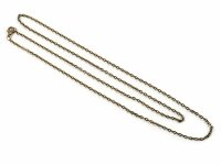 2 lange, fertige Gliederkette aus Eisen in antik Bronze,...
