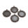 4 Fassungen für 20 mm Cabochons in antik kupfer