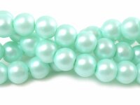 matte Glaswachsperlen in türkis 8 mm 30 Stück