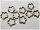 20 geschlossene Ringe in Blumenform in antik Bronze