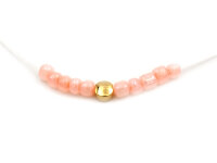 Zwischenperle 18K vergoldet, flachrund, 4,8 mm, 1 Stück