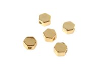 Zwischenperle 18K vergoldet, Wabenform, 5 mm, 1 Stück