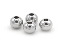 Zwischenperlen aus 304 Edelstahl rund 6 mm 4 Stück
