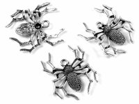Anhänger als Spinne in antik silberfarben 2 Stück