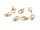 Karabinerverschluss 14K vergoldet, 12 mm, 4 Stück