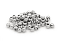 50 Zwischenperlen silberfarben platiniert 4 mm