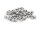 50 Zwischenperlen silberfarben platiniert 4 mm