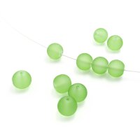 gefrostete Glasperlen in grün 12 mm 10 Stück