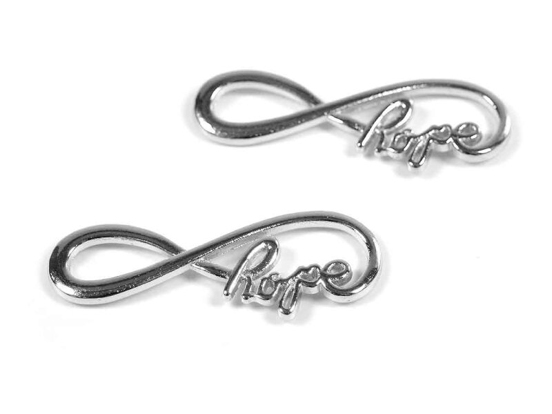 Verbinder "hope" in silberfarben 4 Stück
