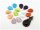 8 Cabochons 10 x14 mm Cateyeglas Tropfen bunt