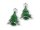 Anhänger "Tannenbaum" silberfarben und emailliert 2 Stück