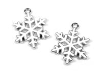 Emaillierte Anhänger "Schneeflocke" in...
