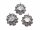 Fassungen in antik Silberfarben für 12 mm Cabochons 4 Stück