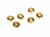 flache Zwischenperlen in goldfarben 6 mm 20 Stück