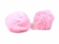 Anhänger als Bommel aus echtem Fell in pink 1...