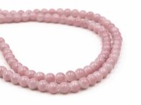 marmorierte Glasperlen in rosa-grau 6 mm 40 Stück