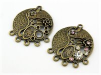 2 Verteiler, Charmträger in vintage Bronze