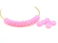 flachrunde Glasperlen in pink 8 mm 40 Stück