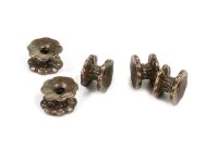 große doppelte Metallperlen in antik bronzefarben...