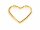 Verbinder Valentine aus Messing in goldfarben 20 Stück