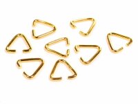 dreieckige Biegeringe in goldfarben 9 x 6 mm 20 Stück