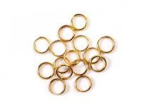 doppelte Splitringe in goldfarben 6 mm 50 Stück