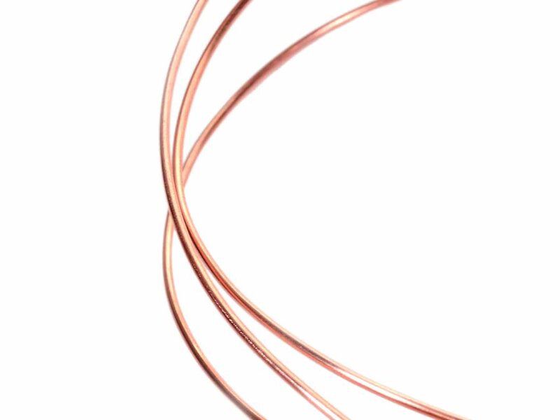Messingdraht in roségoldfarben 1 mm 2 m