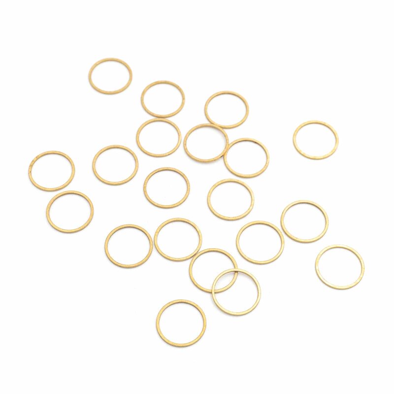 schlichte Ringe aus Messing unbeschichtet 14 mm 20 Stück