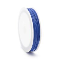 10 m Polyesterkordel gewachst in Kornblumenblau, 0,8 mm
