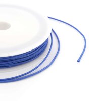 10 m Polyesterkordel gewachst in Kornblumenblau, 0,8 mm