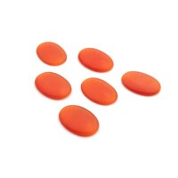 6 Cabochons 18 x 13 mm Cateye Glas orange