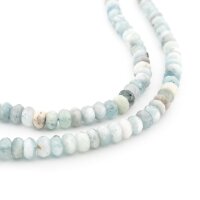 facettierte Perlen aus natürlichem Aquamarin 8 x 5...