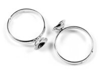Ringrohlinge aus Messing mit Klebepad in silberfarben...