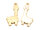 Anhänger als Alpaca in goldfarben mit weißer Emaille 2 Stück für DIY Schmuck