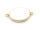Verbinder aus Howlith mit Fassung aus Messing in goldfarben