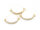 Verbinder aus Howlith mit Fassung aus Messing in goldfarben