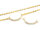 Verbinder aus Howlith mit Fassung aus Messing in goldfarben