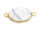 Verbinder aus Howlith mit Fassung aus Messing in goldfarben