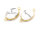 Verbinder aus Howlith mit Fassung aus Messing in goldfarben