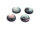 Resincabochons im Perlmutt Design in schwarz 10 mm 10 Stück