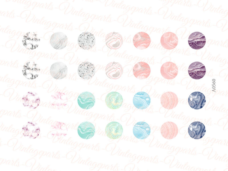 Motivbogen "Marmor" für runde 12mm Cabochons