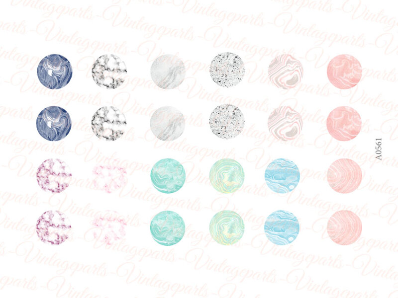 Motivbogen "Marmor" für runde 14mm Cabochons