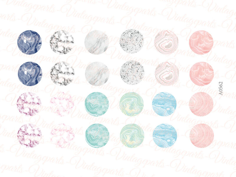 Motivbogen "Marmor" für runde 16mm Cabochons